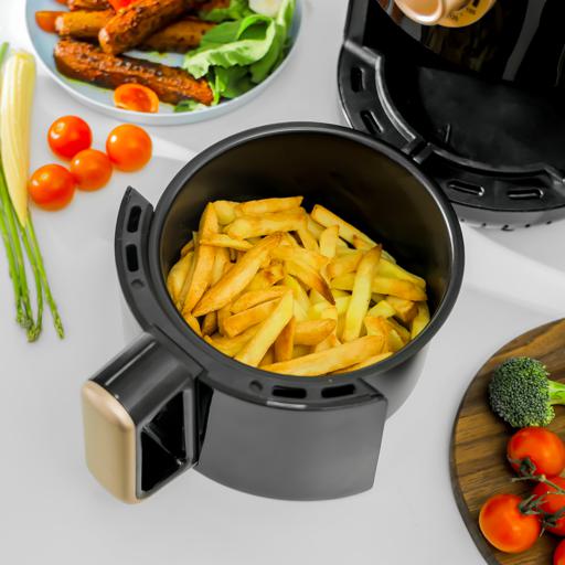 display image 6 for product Geepas GAF37516 Air Fryer 1.8L - Cool touch Housing & handle | Overheat Protection, LED ON-OFF Lights, 30 Minutes Timer, Rapid Air Circulation, Non Stick Detachable Basket, Temperature & Timer Control | 2 Years Warranty