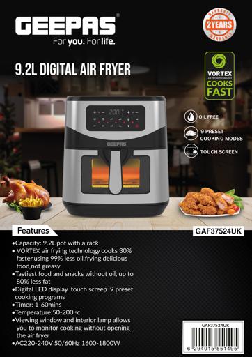 display image 13 for product Geepas Air Fryer - 9.2 Litre