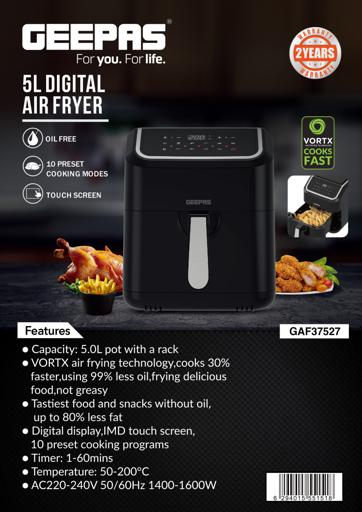 Hot Air Fryer, 4,2 l, Timer: 240 min, Number of preset programs: 8, Digital