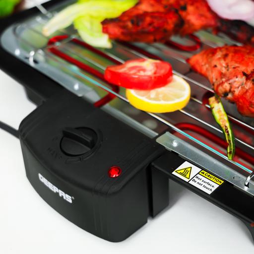 display image 5 for product Geepas 2000W Electric Barbecue Grill - Auto-Thermostat Control with Overheat Protection | Detachable Heating Element | Perfect for both Indoor & Outdoor cooking