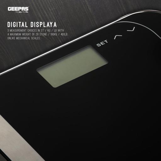 display image 4 for product Geepas Body Fat Bathroom Scales - Smart High Accuracy Digital Weighing Scales For Body Weight