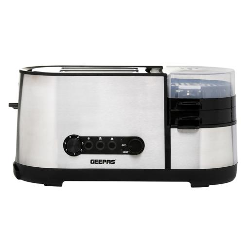 Buy Geepas 1250W Multi-Function Toaster With Egg Boiler And Poacher - 2  Slice Toaster With Mini Online in UAE - Wigme