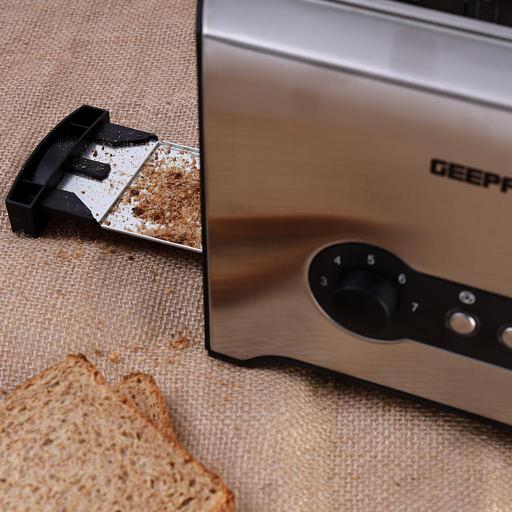 display image 2 for product Geepas 900W 2 Slice Toaster - Stainless Steel Bread Toaster with High Lift Function – Reheat| Defrost Function |Lift & Lock Function, Wide 2 Slots