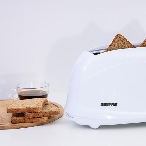 display image 3 for product Geepas 1100W 4 Slices Bread Toaster - Crumb Tray, Cord Storage, 7 Settings with Cancel, Defrost & Reheat Function |Removable crumb tray |2 years’ warranty