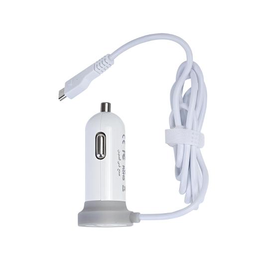 Geepas Car Charger- 2.1A, Fast Car Charger, Mini Cigarette, USB Adapter, Quick Charge Compatible with Note 9/Galaxy S10/S9/S8 | 2 Device Connecting Option hero image