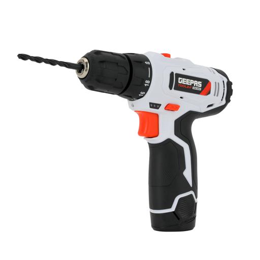 display image 8 for product Geepas 12V Cordless Percussion Drill - Hammer Function, Screwdriver with 13 Pcs Drill, 15+1 Torque Setting | No Speed Load 0-550RPM | 1 Year Warranty