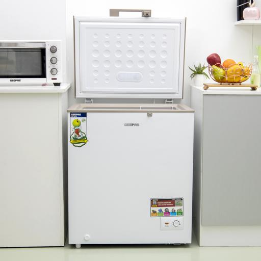 display image 5 for product Geepas GCF1706WAH 170L Single Door Chest Freezer - Adjustable Thermostat Control, High Efficiency with Compressor Switch| Food Basket| 2 Years Warranty