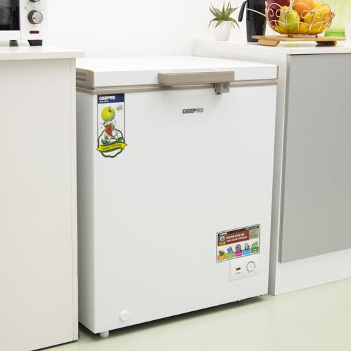 display image 4 for product Geepas GCF1706WAH 170L Single Door Chest Freezer - Adjustable Thermostat Control, High Efficiency with Compressor Switch| Food Basket| 2 Years Warranty