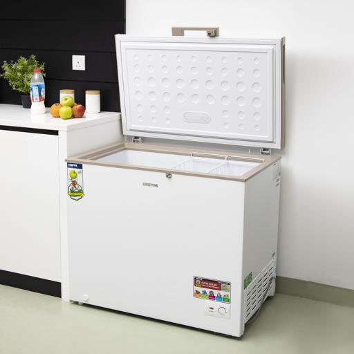 display image 2 for product Geepas 300L Chest Freezer - Portable 2Pcs Food Basket, Compact Refrigerator With Led Light