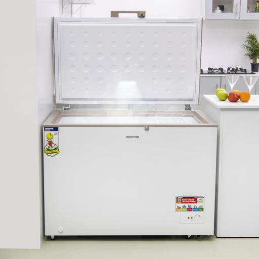 display image 2 for product Geepas 410L Chest Freezer - Portable 2Pcs Food Basket, Compact Refrigerator With Led Light