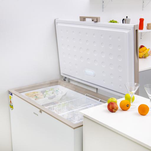 display image 4 for product Geepas 410L Chest Freezer - Portable 2Pcs Food Basket, Compact Refrigerator With Led Light