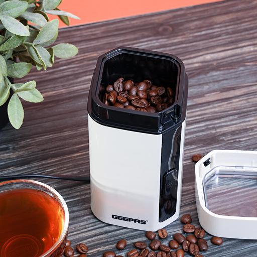 display image 2 for product Geepas Electric Coffee Grinder - 150W Motor with Overheat Protection - Durable Stainless Steel Blades, 50g Capacity - Perfect for Grinding | 2 Year Warranty
