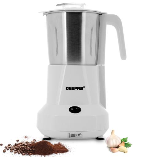 display image 20 for product Geepas Coffee Grinder - 450W Electric Grinder | Separate Stainless Steel Blades for Coffee Beans, Spices & Dried Nuts Grinding | Detachable Bowl |Large Capacity Mill 