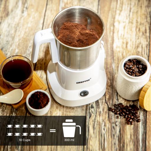 display image 4 for product Geepas Coffee Grinder - 450W Electric Grinder | Separate Stainless Steel Blades for Coffee Beans, Spices & Dried Nuts Grinding | Detachable Bowl |Large Capacity Mill 