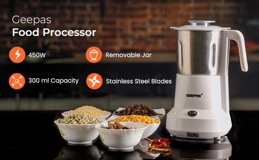 display image 13 for product Geepas Coffee Grinder - 450W Electric Grinder | Separate Stainless Steel Blades for Coffee Beans, Spices & Dried Nuts Grinding | Detachable Bowl |Large Capacity Mill 