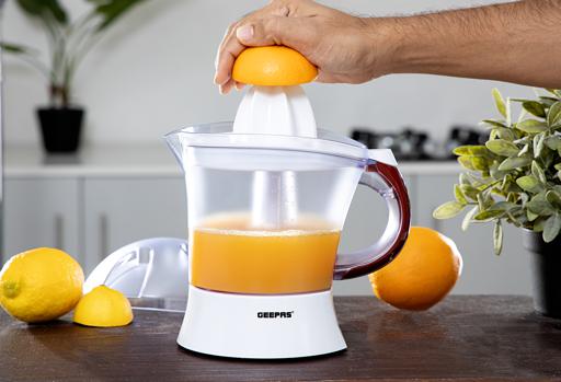 display image 2 for product Geepas 25 Watt Citrus Juicer - Quick, Healthy, Nutritious Juices - Effortless Juicer With 2 Cones