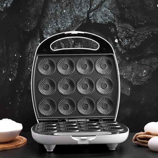 display image 3 for product Geepas GCM3762 12Pcs Mini Cake Maker 1400W - Non-Stick Plates, Power & Ready Light Indicators, Non-slip Feet | Cool Touch Hand | 2 Years Warranty