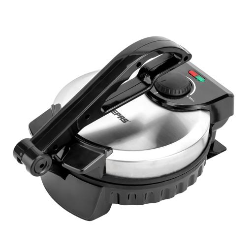 Geepas GCM5429 8" Chapathi Maker - Non-stick Coating with Thermostat Control | Cool Touch Handle with Indicator Lights | Ideal for Making Breads, Chapathi, Roti hero image