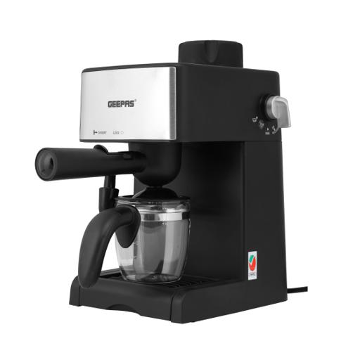 display image 0 for product Cappuccino Maker, Automatic Pressure Release, GCM6109 | 4 Cup Stainless Steel Filters  | Control Knob with Indicator Lights | 240ml Aluminium Water Tank | Makes Cappuccino & Espresso