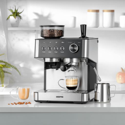 display image 9 for product Geepas Professional Coffee Machine With Grinder