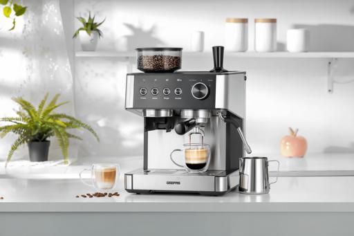 display image 8 for product Geepas Professional Coffee Machine With Grinder