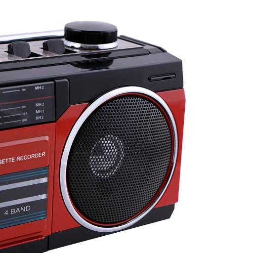display image 7 for product Geepas Radio Casset Recorder - Portable Speakers with USB, SD Slots, MP3 & BT | Built-in Microphone with Recording | Auto stop Function | 2 Years Warranty