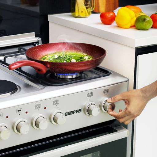 Gas cooking range with 2024 electric oven