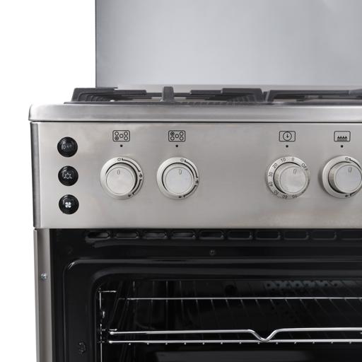 display image 6 for product 90x60 Full Safety Gas Cooking Range, Rotisserie, GCR9077FTCST | Cast Iron Pan Support | Convention Fan | 5 Gas Burner and Double Oven Lamp | Oven with Timer