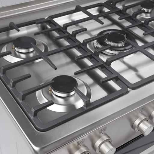 display image 8 for product 90x60 Full Safety Gas Cooking Range, Rotisserie, GCR9077FTCST | Cast Iron Pan Support | Convention Fan | 5 Gas Burner and Double Oven Lamp | Oven with Timer