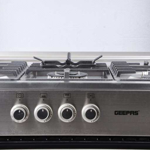 display image 11 for product 90x60 Full Safety Gas Cooking Range, Rotisserie, GCR9077FTCST | Cast Iron Pan Support | Convention Fan | 5 Gas Burner and Double Oven Lamp | Oven with Timer