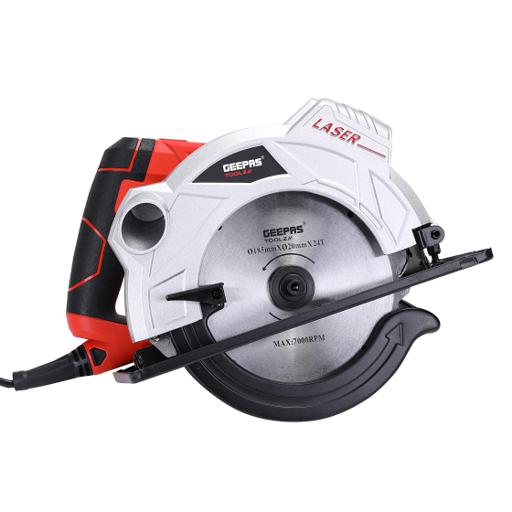 Geepas GCS1500 1500W 185mm - Multi-Purpose Circular Saw, Bevel Angle Joint Cuts, 65mm Cutting Depth, Depth & Angle Adjustment | Ideal for Wood, Mild Steel & Plastic hero image