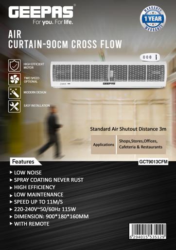 display image 11 for product Air Curtain, 2 Speed Setting, Low Noise, GCT9013CFM | Automatic Commercial Indoor Air Curtain | Spray Coating | Rust-Proof | Remote Control | Low Maintenance