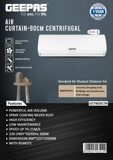 display image 12 for product Air Curtain, 2 Speed Setting, Speed up to 21m/s, GCT9025CTM | Automatic Commercial Indoor Air Curtain | Spray Coating | Rust-Proof | Remote Control | Low Maintenance