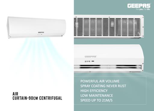 display image 2 for product Air Curtain, 2 Speed Setting, Speed up to 21m/s, GCT9025CTM | Automatic Commercial Indoor Air Curtain | Spray Coating | Rust-Proof | Remote Control | Low Maintenance