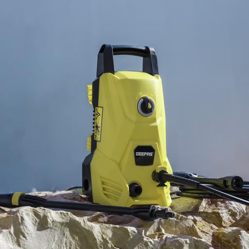 display image 2 for product High Pressure Car Washer, GCW19029 | Portable Pressure Car Washer with Adjustable Spray Nozzle | Electric High Pressure Washer, Cleans Cars/ Fences/ Patios