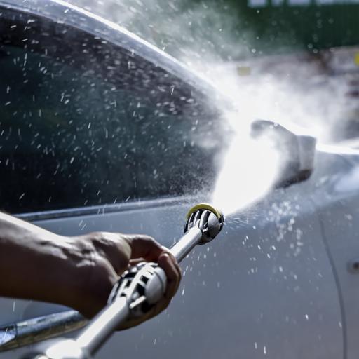 display image 4 for product High Pressure Car Washer, GCW19029 | Portable Pressure Car Washer with Adjustable Spray Nozzle | Electric High Pressure Washer, Cleans Cars/ Fences/ Patios