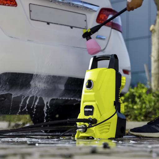 display image 6 for product High Pressure Car Washer, GCW19029 | Portable Pressure Car Washer with Adjustable Spray Nozzle | Electric High Pressure Washer, Cleans Cars/ Fences/ Patios