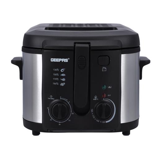 Geepas GDF36014 Deep Fryer - Adjustable Temperature 130-190 with 30 Minute Timer & Indicator Light | Non-Stick Inner Pot | Perfect for French Fries, Chicken Wings hero image