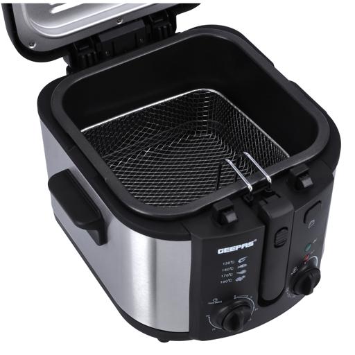 display image 9 for product Geepas GDF36014 Deep Fryer - Adjustable Temperature 130-190 with 30 Minute Timer & Indicator Light | Non-Stick Inner Pot | Perfect for French Fries, Chicken Wings