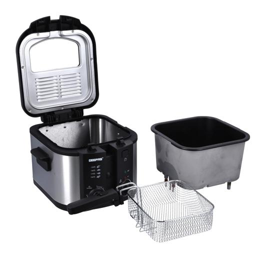 display image 8 for product Geepas GDF36014 Deep Fryer - Adjustable Temperature 130-190 with 30 Minute Timer & Indicator Light | Non-Stick Inner Pot | Perfect for French Fries, Chicken Wings