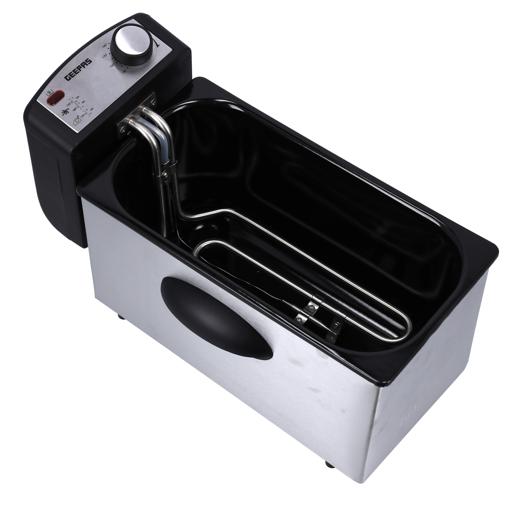 display image 10 for product Deep Fryer with Compact 2180W Powerful 3L | Overheat Protection & Chrome Plated Basket - Geepas