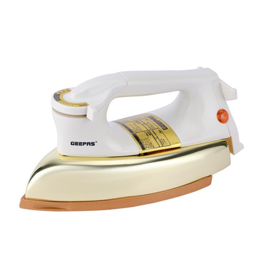 Geepas GDI2750 1000W Heavy Weight Dry Iron - Automatic Dry Iron,Teflon Plated Sole Plate | Auto Shut Off,  Overheat Protection | 2 Years Warranty hero image