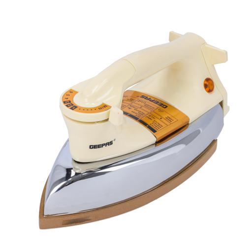 display image 6 for product Electric Dry Iron, Golden Ceramic Soleplate Iron, GDI2752N | 1000W Heavy Weight Iron with Adjustable Temperature | Pilot Indicator Lamp | Overheat Protection | Swivel Cord