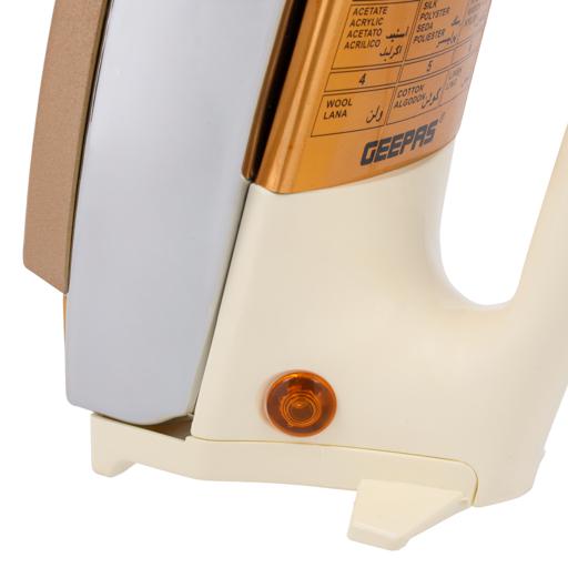 display image 7 for product Electric Dry Iron, Golden Ceramic Soleplate Iron, GDI2752N | 1000W Heavy Weight Iron with Adjustable Temperature | Pilot Indicator Lamp | Overheat Protection | Swivel Cord