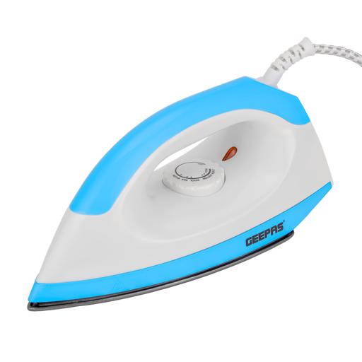 display image 0 for product Geepas GDI7782 1200W Dry Iron - Non-Stick Coating Plate & Adjustable Thermostat Control | Indicator Light with ABS Material | 2 Years Warranty
