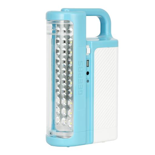 display image 12 for product Geepas Rechargeable LED Lantern| GE5511USB| Portable| Solar Input| Unbreakable PC Glass| Ideal for Camping and Hiking| Red