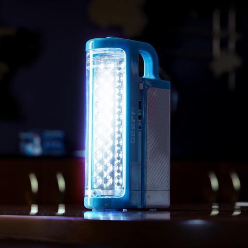 display image 4 for product Geepas Rechargeable LED Lantern| GE5511USB| Portable| Solar Input| Unbreakable PC Glass| Ideal for Camping and Hiking| Red