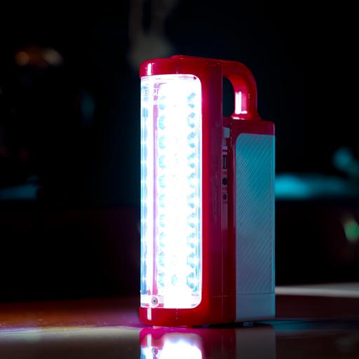 display image 4 for product Geepas Rechargeable LED Lantern| GE5511USB| Portable| Solar Input| Unbreakable PC Glass| Ideal for Camping and Hiking| Red