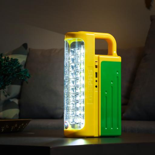 display image 4 for product Geepas Rechargeable LED Lantern| GE5511USB| Portable| Solar Input| Unbreakable PC Glass| Ideal for Camping and Hiking| Red