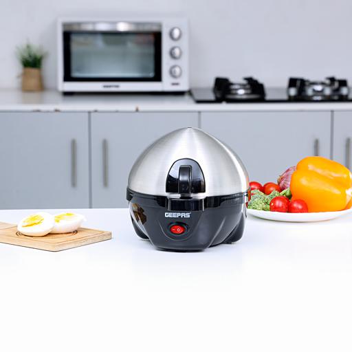 Geepas GEB63032UK 350W Egg Boiler - Egg Cooker, Measuring Cup with Egg  Piercer Included - Perfect Soft Medium & Hard Boiled Eggs - Up to 7 Egg  Capacity - 2 Year Warranty
